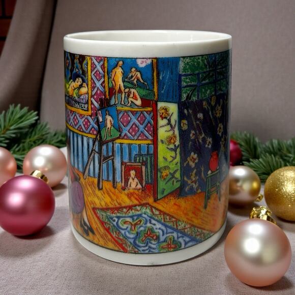 Vintage Starbucks Chaleur Mug D Burrows Art 15oz Taiwan Rare Coffee Cup EUC - Picture 3 of 8